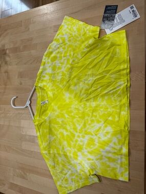 lululemon athletica Yellow & White Tie-Dye Crewneck Tee